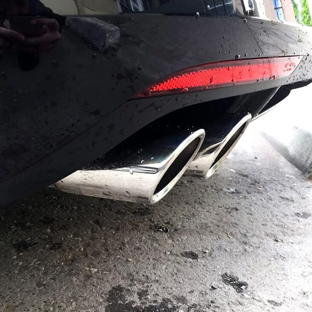 per VW per CC 2012-2015 per P&assat 2011-2015 per Tiguan Silenziatore di Scarico in Acciaio Inox Punta 3 Pollici/7.6 Cm Silenziatore di Aspirazione Tubo di Coda Punta Scarico Dell'Auto