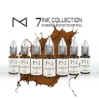Vista 5 de M - Tinta de pigmento líquido de siete colores 7Ink para tatuaje de cejas - Kit de suministros de microblading de maquillaje permanente - Uso