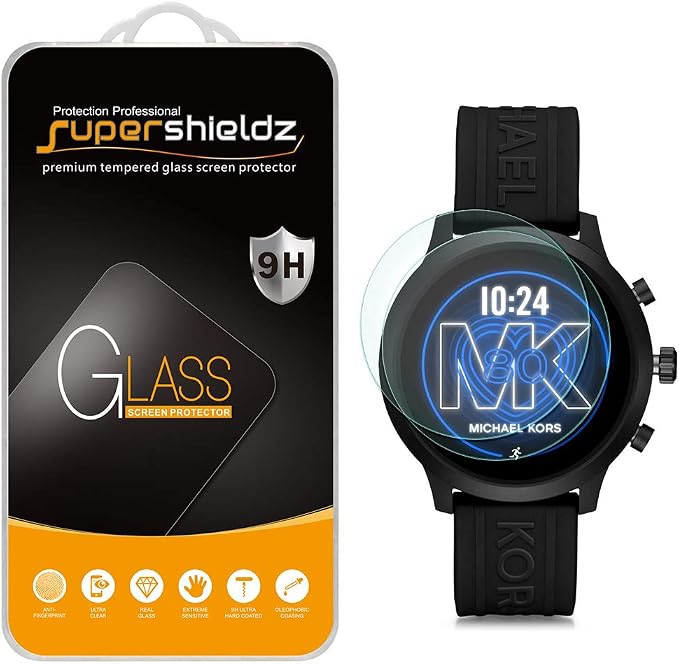 Amazon.com: Supershieldz - Protector de pantalla de cristal templado para  reloj inteligente Michael Kors Access MKGO (MKT5070, MKT5071, MKT5072,  MKT5073, MKT5094) antiarañazos, sin burbujas (2 unidades) : Celulares y  Accesorios