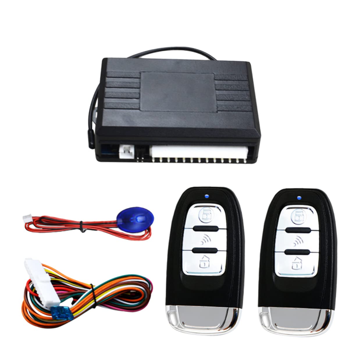 PartyKindom Kit De Cierre Centralizado para Puertas De Coche con Sistema De Entrada Sin Llave Luz Direccional y Botón De Apertura del Maletero para Uso Diario