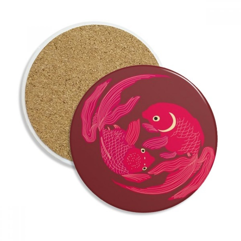 Dessous de tasse en céramique absorbante et peinture japonaise fine