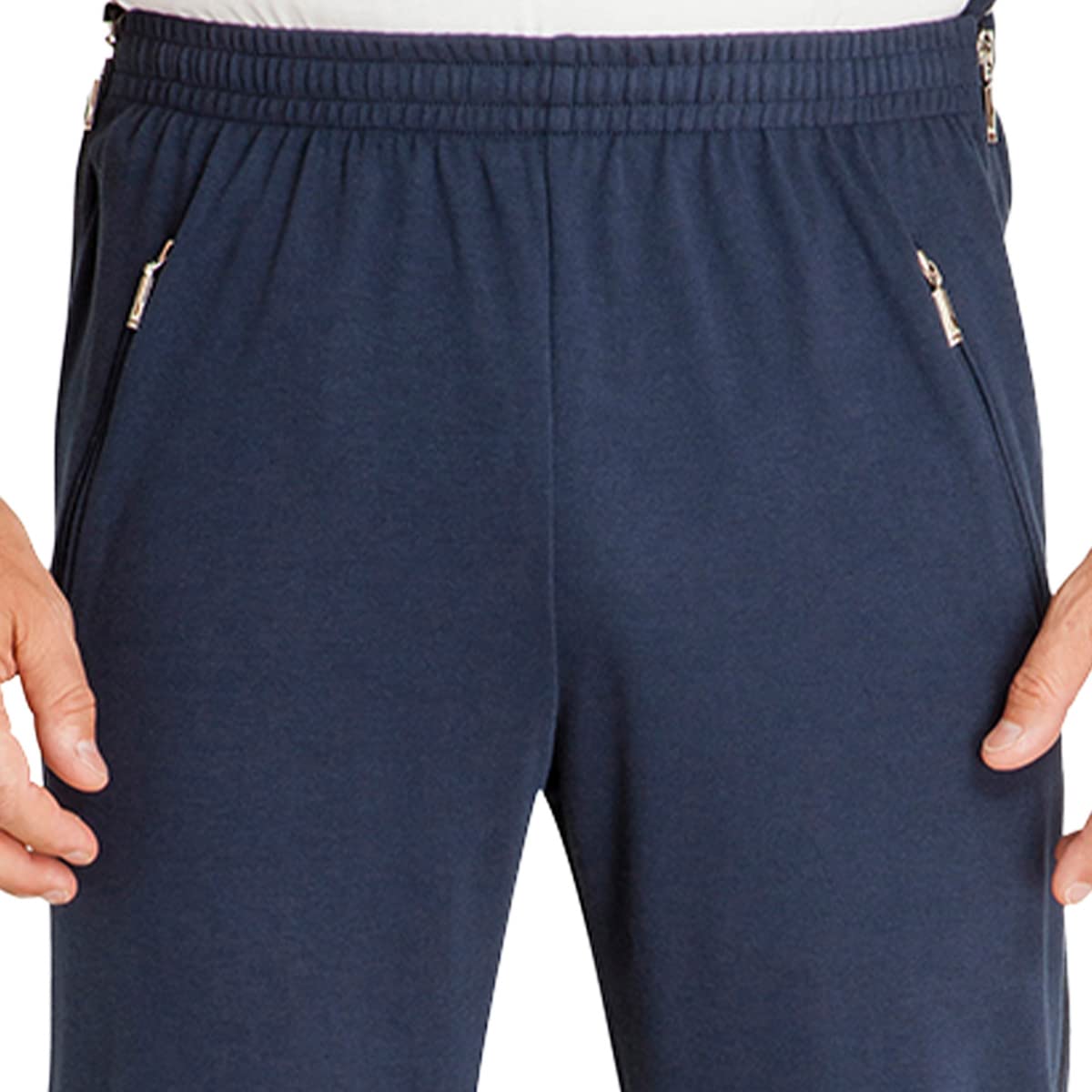 hajo - Pantaloni da riabilitazione, da uomo, con chiusura lampo sulla gamba, per jogging o per il tempo libero