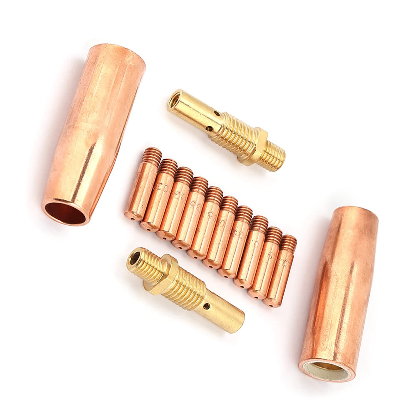 14 PcsSet Nozzle Diffuser, 180 Welding Accessories Weld Tip Tip Kit For Tweco Mig Welding