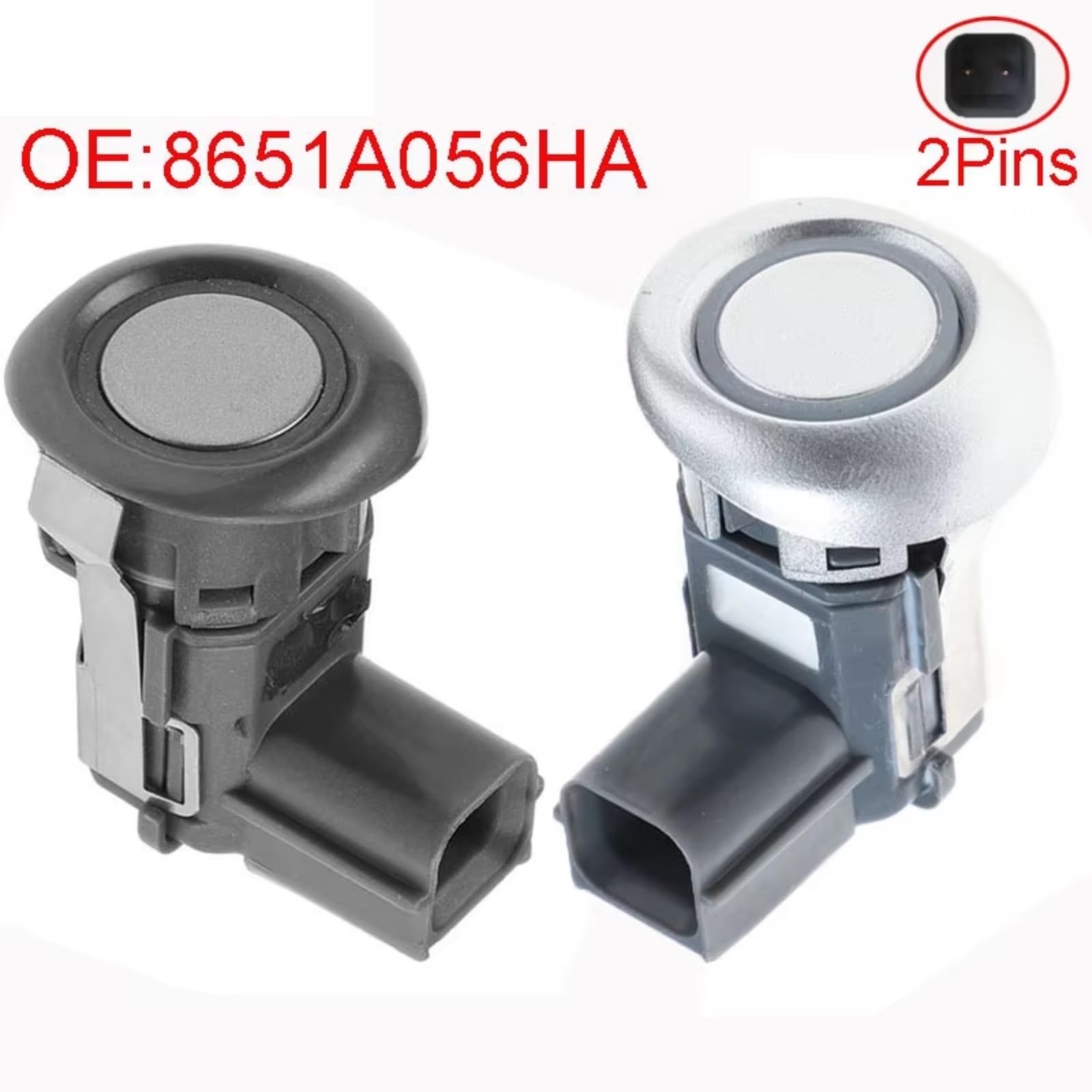 PDC Parking Sensor Per Mitsubishi Per ASX Per Lancer 2Pins | Sensore Di Parcheggio PDC Sensore Di Controllo Della Distanza Radar Di Retromarcia Di Parcheggio 8651A056(Black,4pcs)