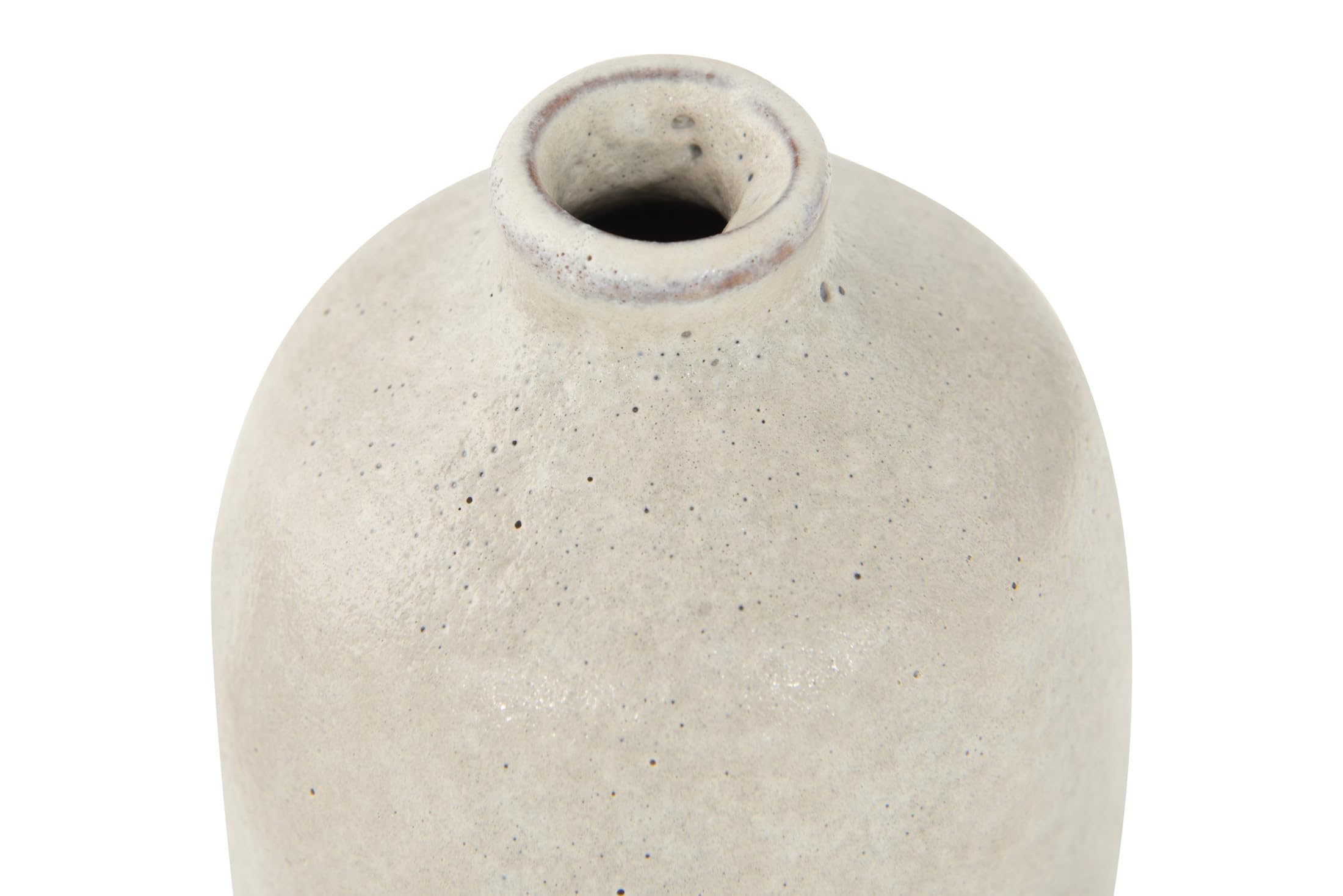 Creative Co-op Light Grey Terracotta with Pitted Sand Finishes (Set of 3 Sizes) Vasen, grau