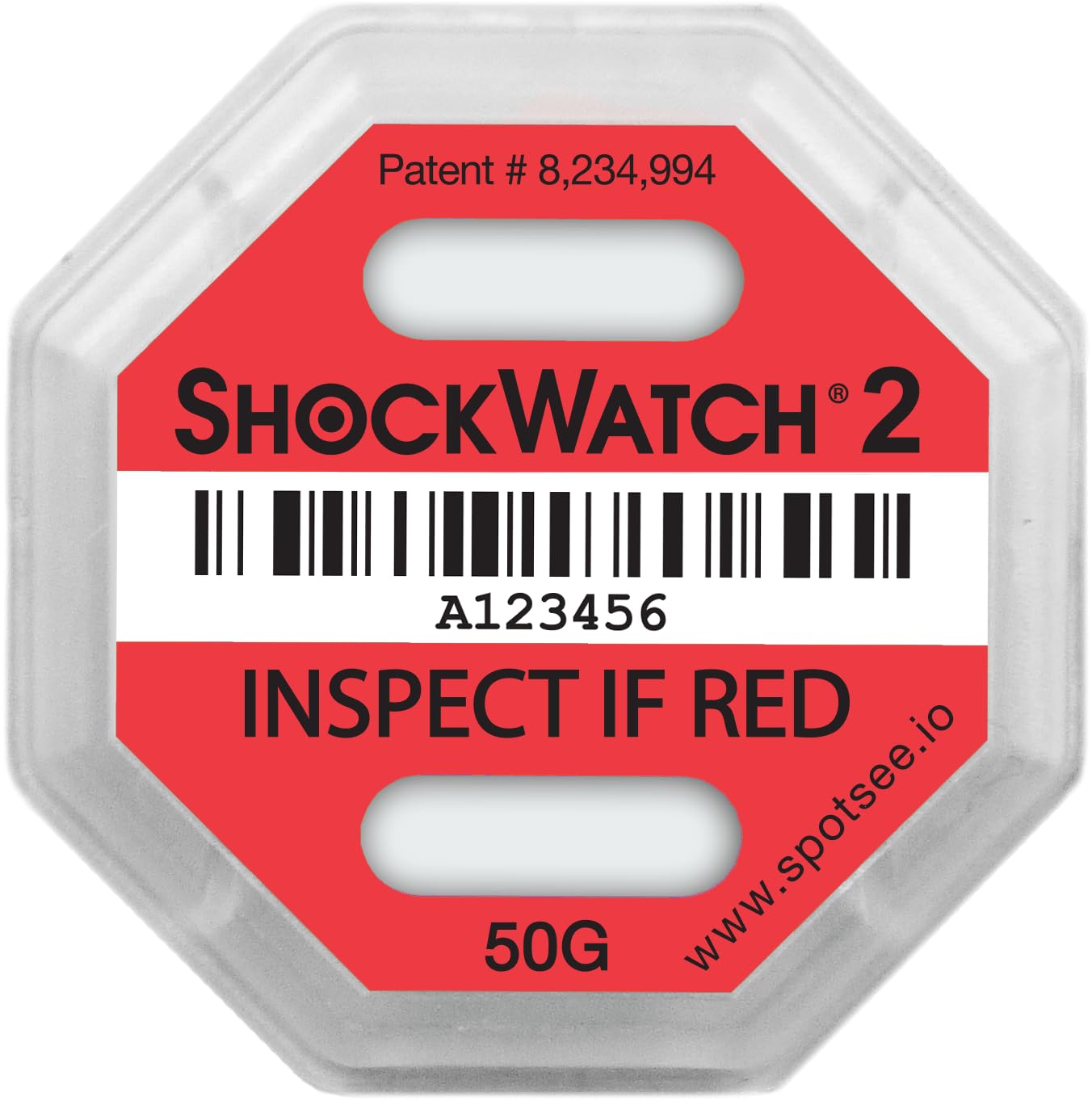 ShockWatch 2 Indicatore di impatto, confezione da 10, 50G rosso, antimanomissione indicatore di danni da urti