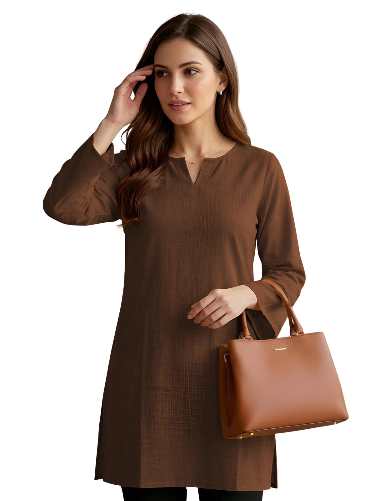 leriya fashion Tunic Tops for Women Stylish | Tunic Kurtis Tops for Women Cotton | Long Top for Woman Full Sleeves Western Top for Woman-picture-36