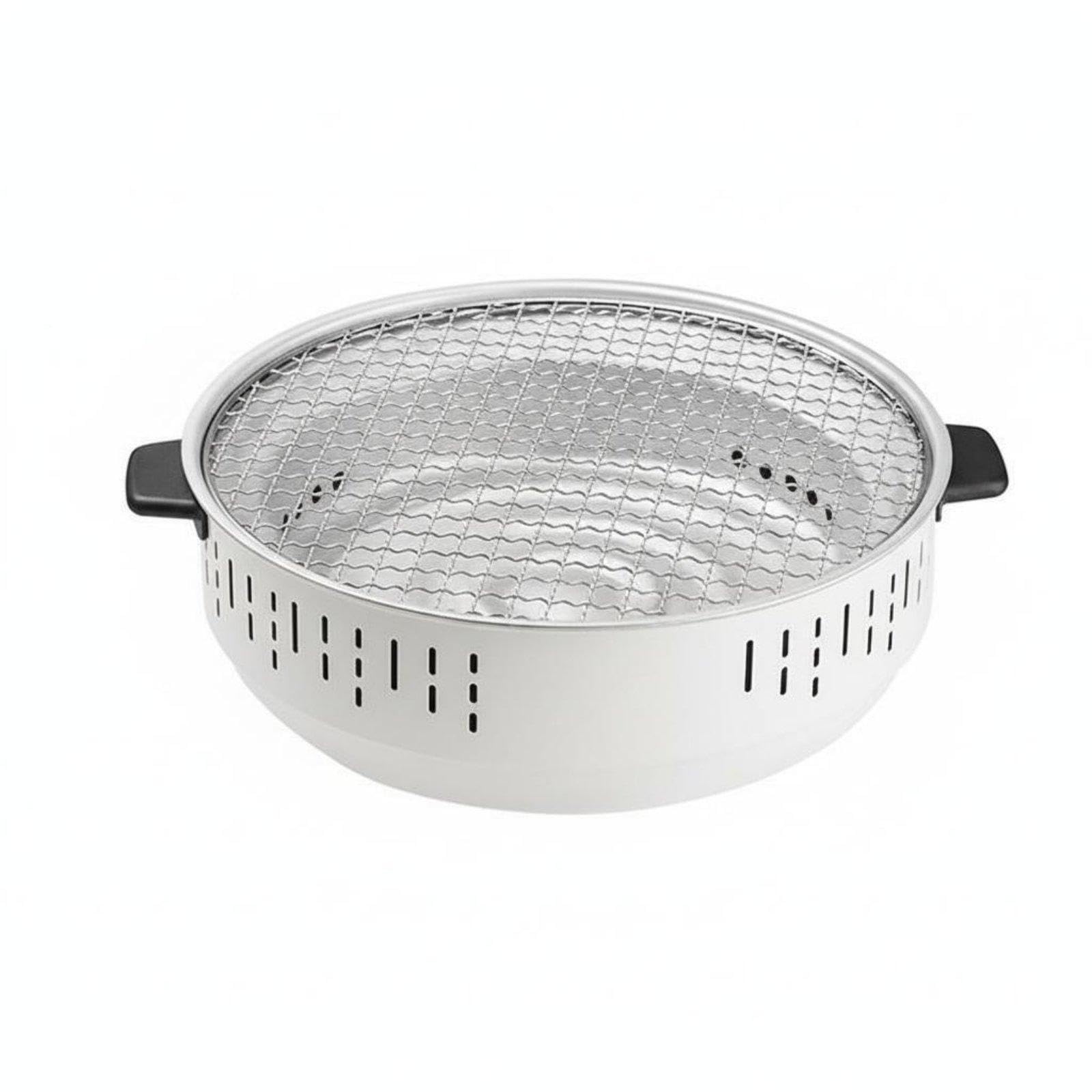 Portable Tabletop Outdoor Grill Multipurpose Indoor Tea Boiling Cooker Multi-Functional Portable Tabletop Grill for Patio, Camping, Parties White Plastic-normal+p+m-image-2