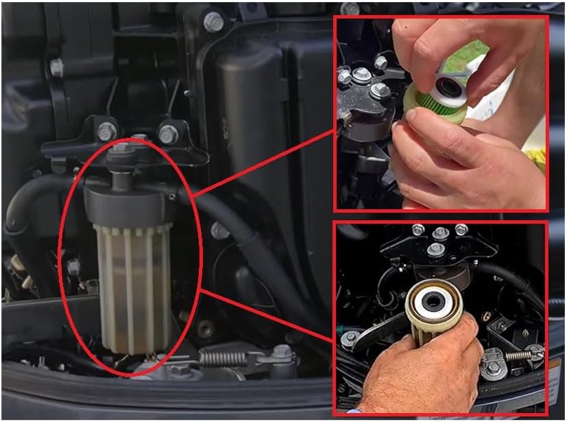 Fuel Filter Compatible with Yamaha Outboard F150 F175 F200 F225 F250 F300 F350 LF150 LF200 LF225 LF250 6P3-24560-03-00 6P3-24560-10-00 6P3-24560-11-00 6P3-24560-23-00 6P3-24560-00-00