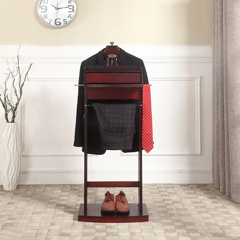 RajoNN Perchero, Perchero Independiente para Ropa, Perchero para Colgar Trajes, herrajes con riel guía Antideslizante para baño, Oficina, Dormitorio - Alto x Ancho x Profundidad 120 x 48 x 46