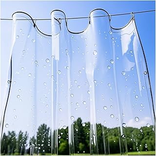 Bâche Transparente avec Oeillets, Bâche Imperméable en PVC, Couverture De Feuille pour Extérieure Plantes Jardin Terrasse Serre Gazebo, Indéchirable, 400g / m²