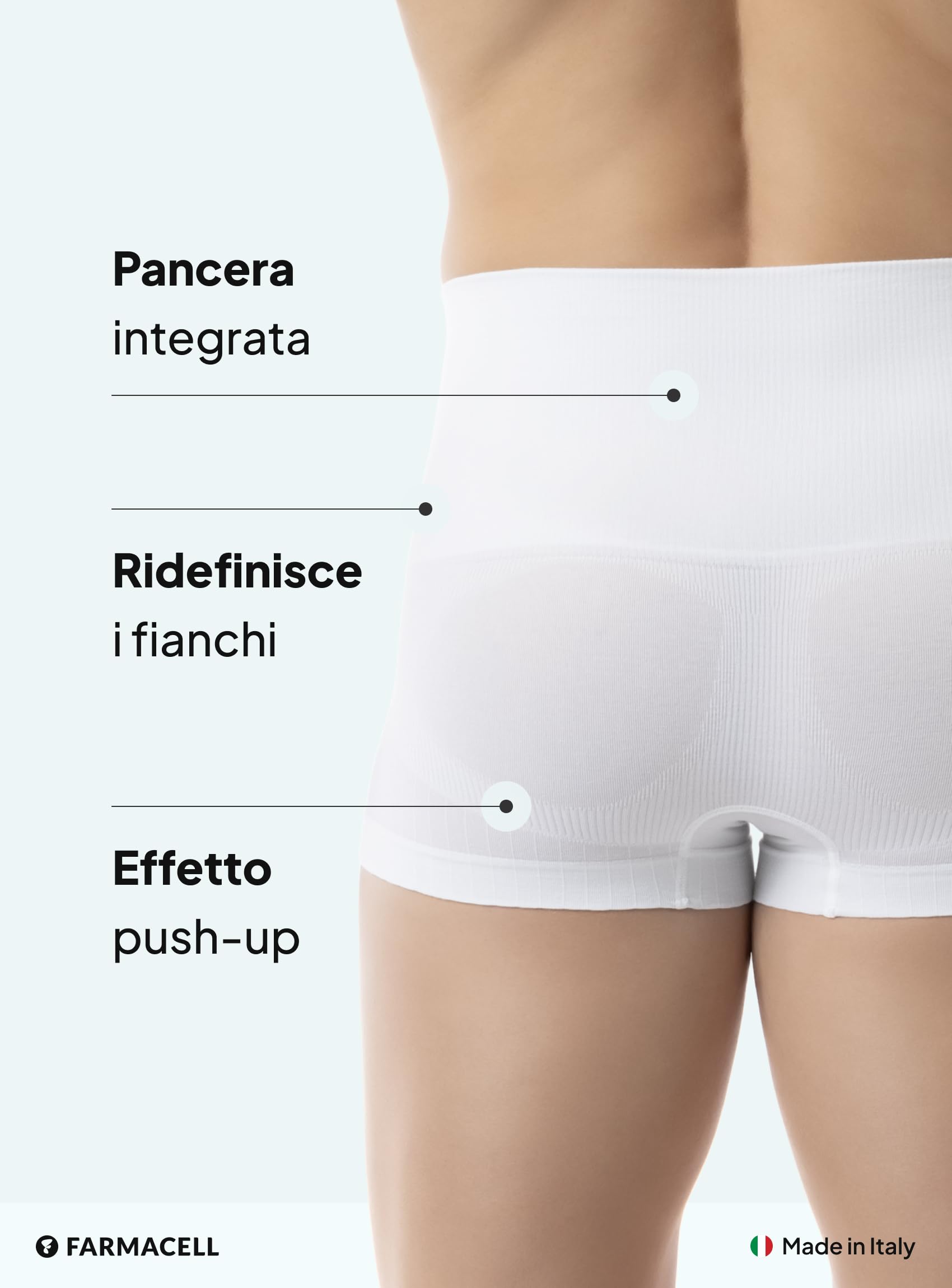 FarmaCell Boxer Uomo Cotone, Intimo Modellante, Shapewear, Made in Italy, 402