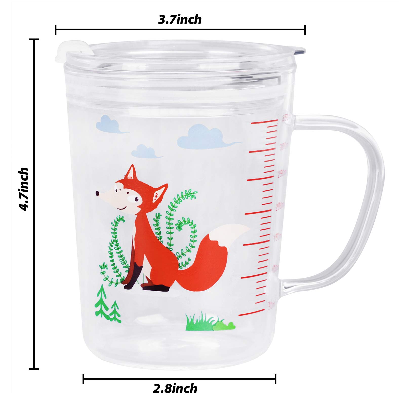 1 tasse à mesurer en verre avec mesures, tasses à lait de 250 ml