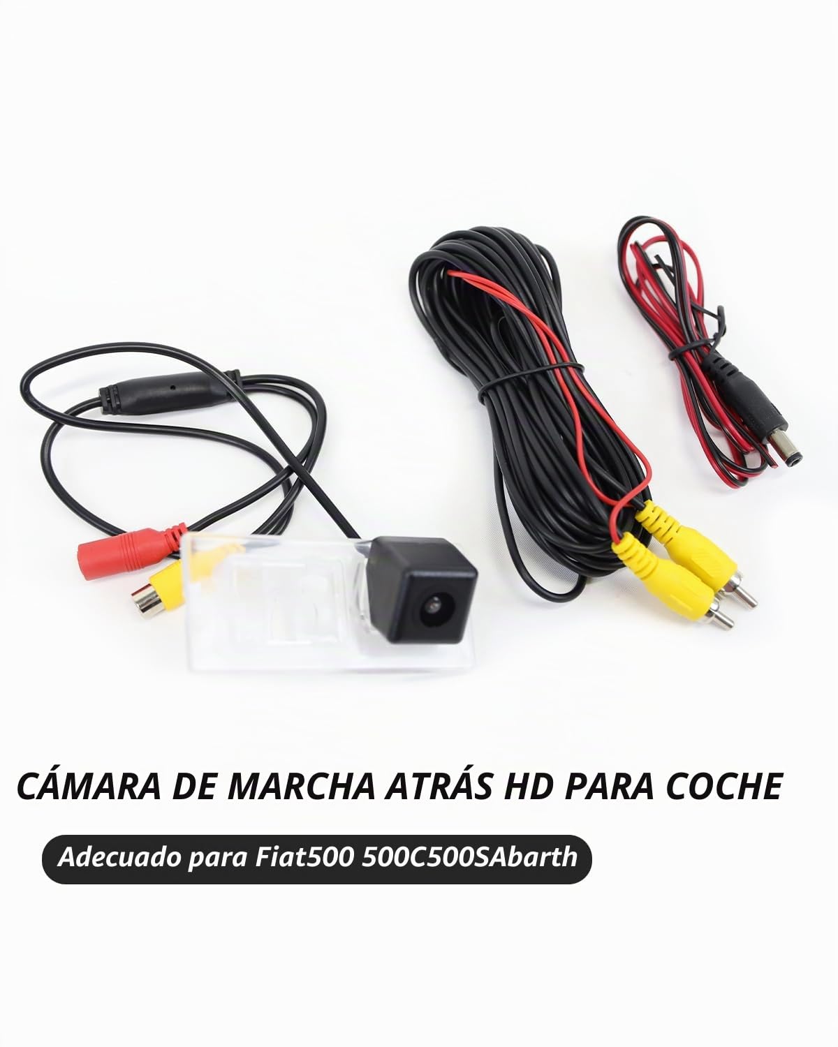 Cámara de Coche de Alta resolución, cámara de Marcha atrás con luz de matrícula en Color para Fiat 500L
