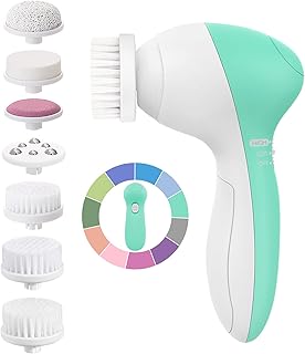 Facial Cleansing Brush Face Scrubber: Electric Exfoliating Spin Cleanser Device Waterproof Deep Cleaning Exfoliation Rotat...
