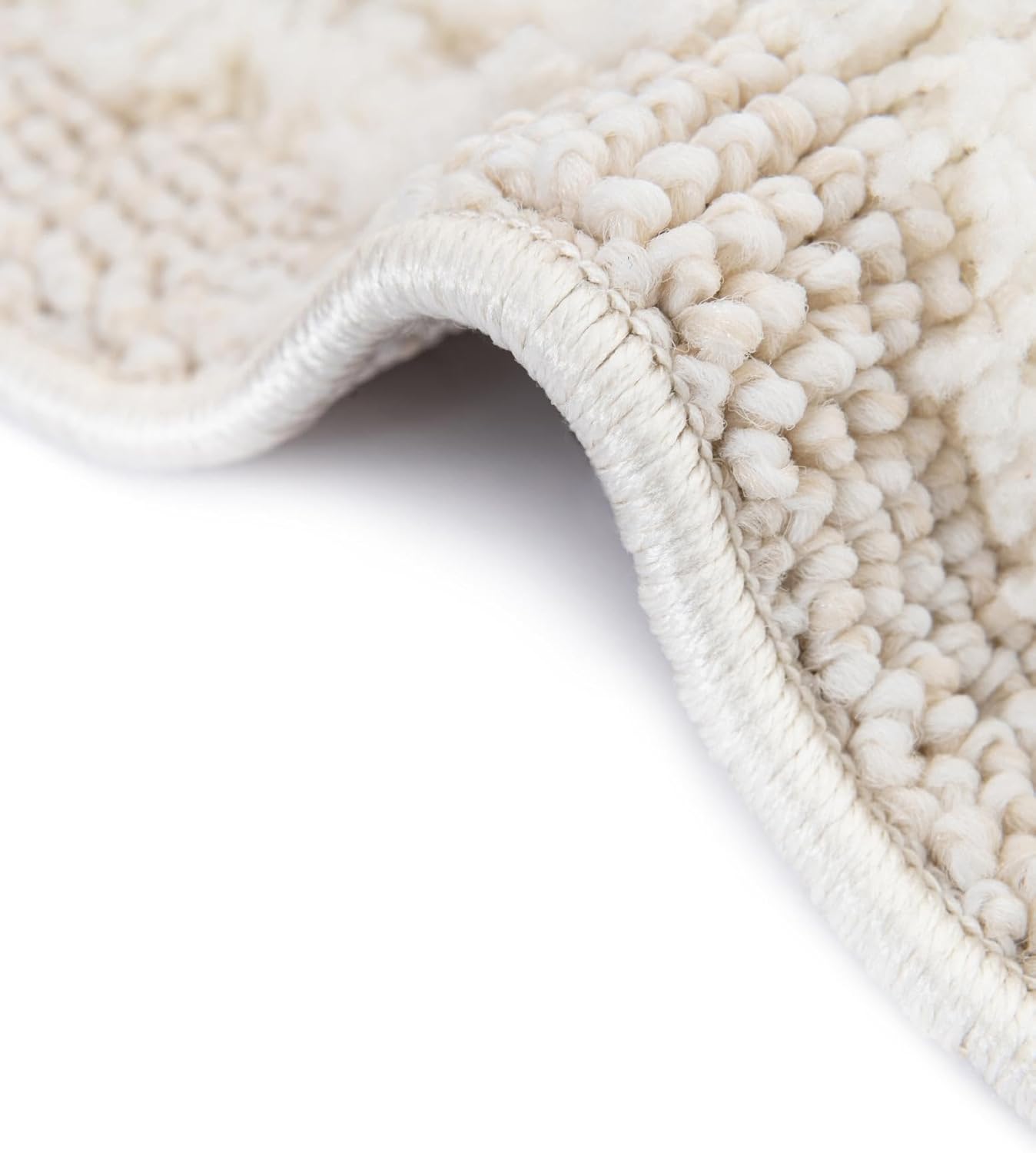 Rugs.com Boho Collection Rug – 6 Ft Runner Ivory Medium-Pile Rug Perfect for Hallways, Entryways