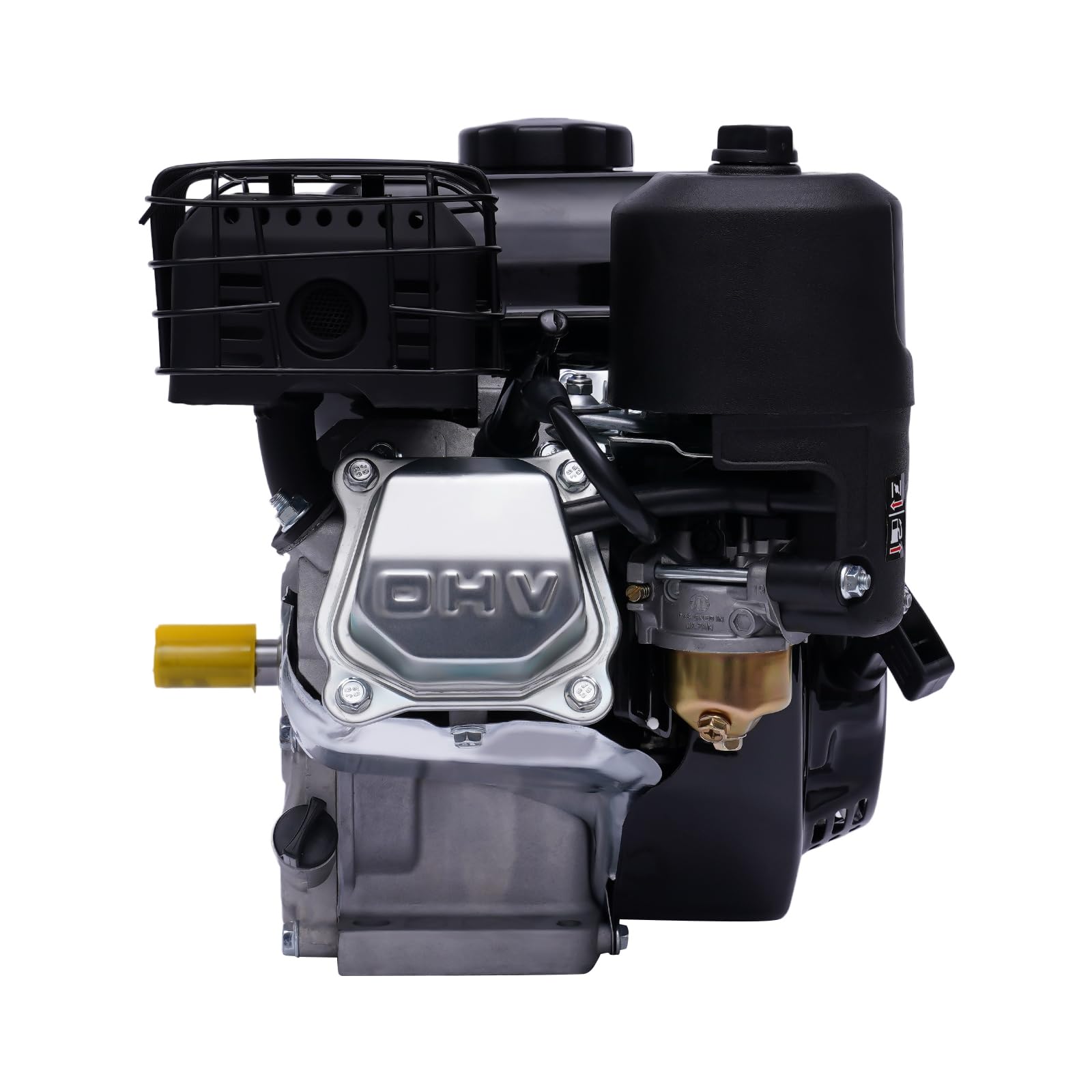 Moteur à essence 7,5 Hp - 208 CC - 5,1 kW - Système de refroidissement à l'air - Moteur à essence - Capacité de carburant : 3,6 l - Pour voitures, bateaux rapides, voitures de course - 390 x 330 x 350