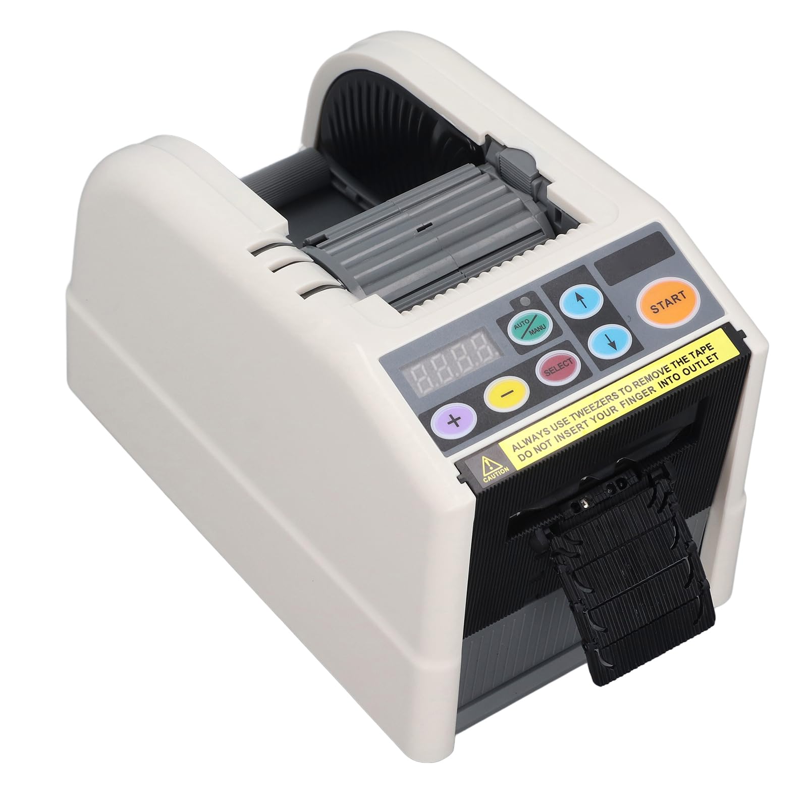 Keenso Distributore di Nastro Adesivo Automatico Efficiente Taglierina a Doppia Banda Larghezza 6 a 60 Mm con Funzione di Memoria Intelligente per L'uso di Ufficio e Casa (Plug dell'UE 220-240 V,