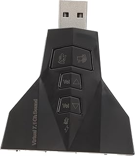 UKCOCO USB Sound Adapter USB adaptor USB stereo adapter USB Sound Adapter Audio Adapter Plug and play sound adapter external sound card 3d USB External Sound Adapter