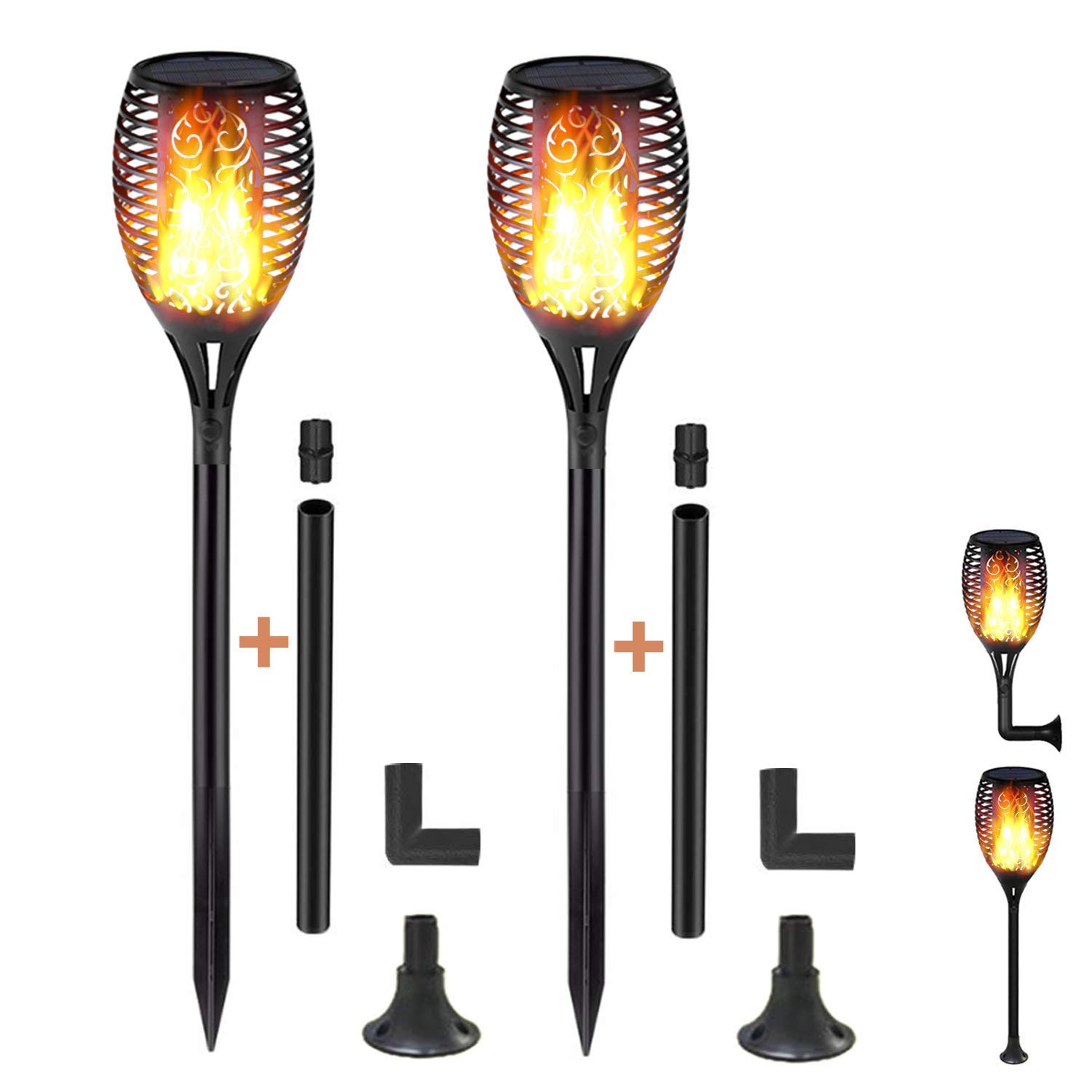 Amazon | ソーラーライト センサーライト ガーデンライト 炎のライト  