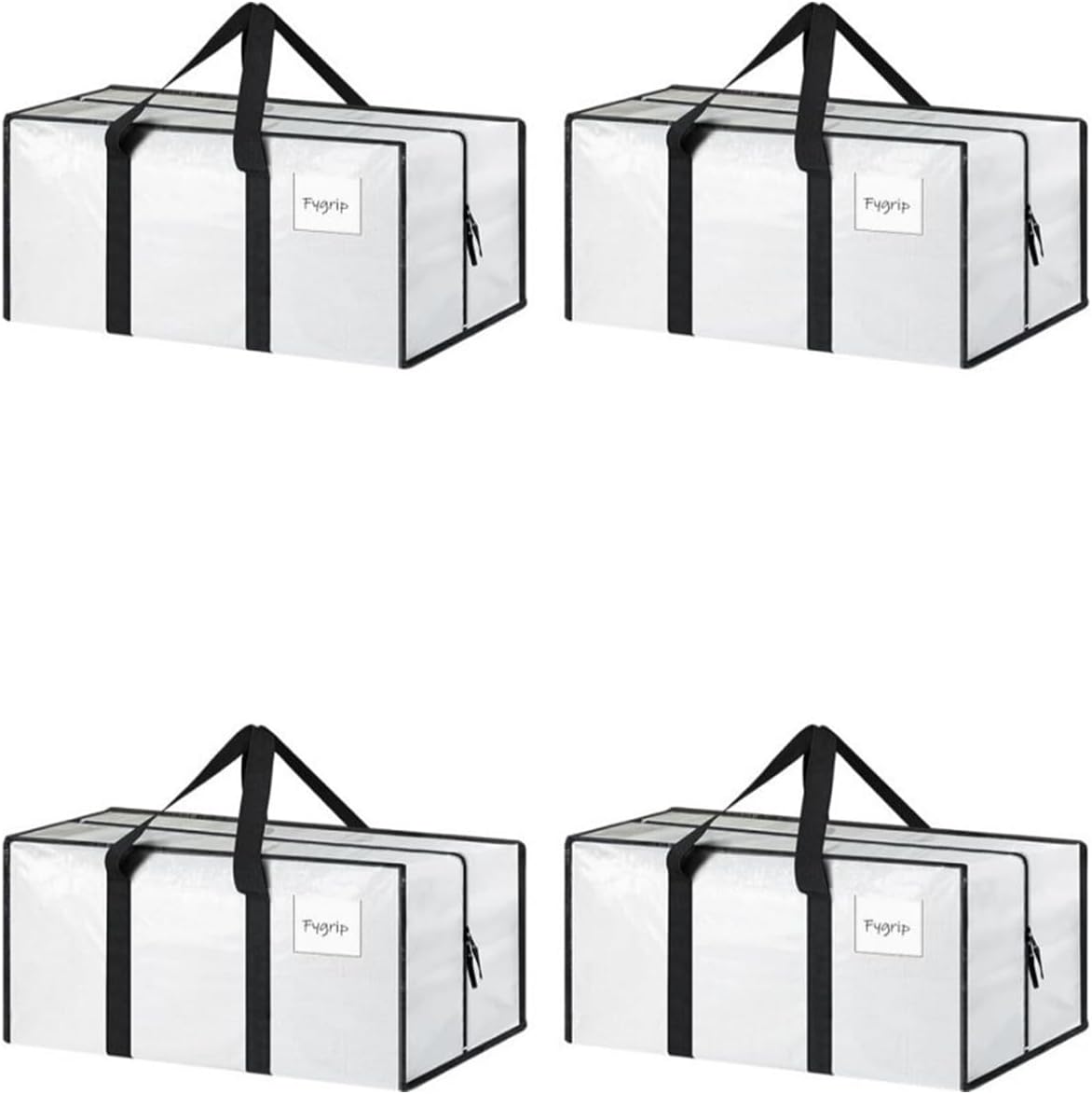 4PCS Moving Bag Large Packing Bags L Type Closure for Easy Clothes Transfer and Storage Clothes Storage Bag Recyclable Packing Bags