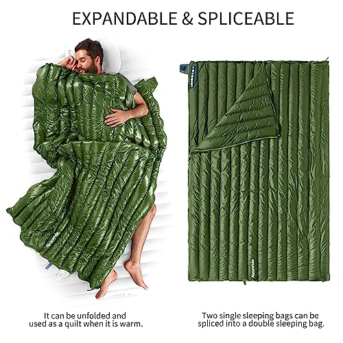 image for Naturehike Ultralight Backpacking Down Sleeping Bag for Adults, 650 Fi
