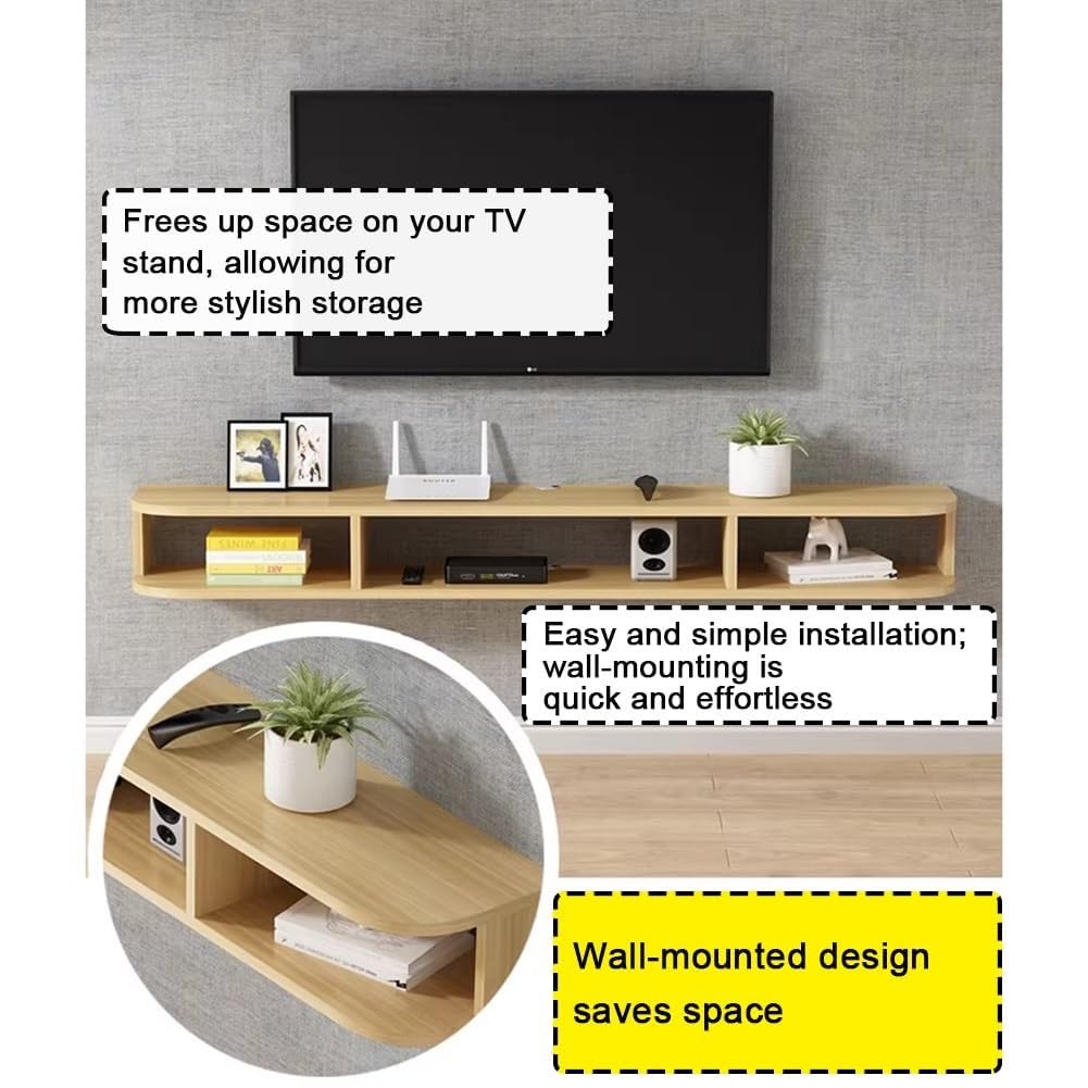 mobile TV Console multimediale moderna a parete con supporto TV galleggiante con mobili TV for camera da letto, soggiorno(White,120cm)