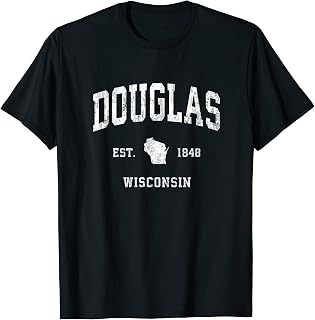 Douglas Wisconsin WI Vintage Athletic Sports Design T-Shirt