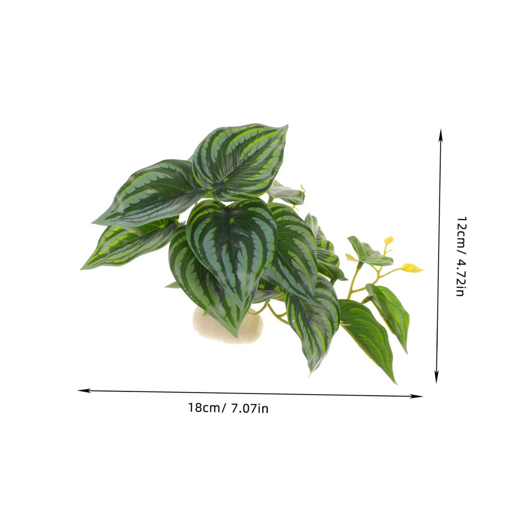 balacoo Reptile Plant Ornament Lifelike Terrarium Plant for Fish Tank Decoration Artificial Adornment for Reptiles Easy Installation Base for Pets