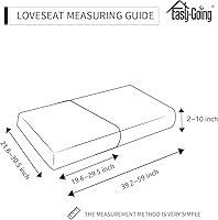 Vista 49 de Easy-Going Fundas Elásticas de 3 Piezas para Cojines de Sofá para Sofá Seccional Izquierdo/Derecho en Forma de L Chaise Lounge Funda de Asiento