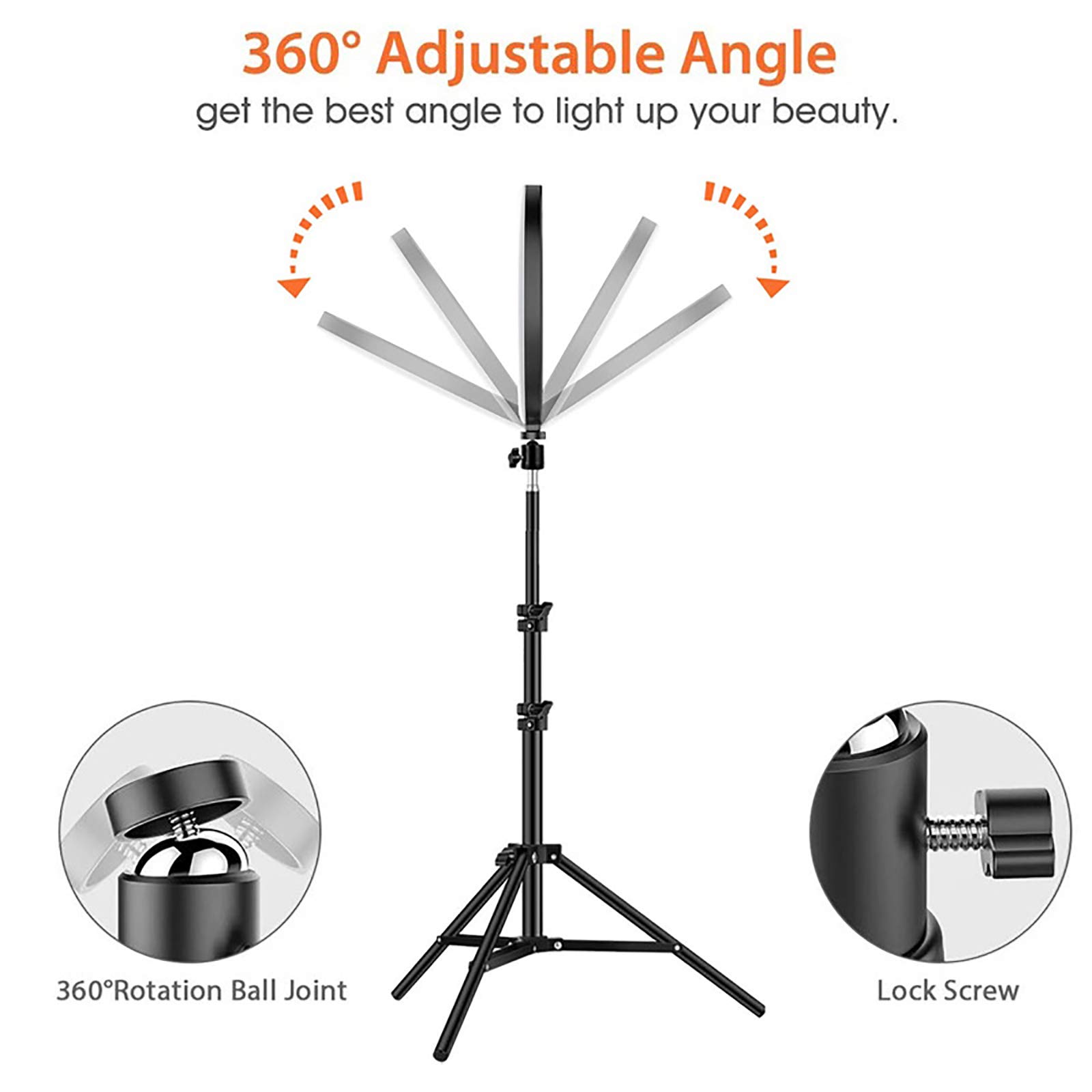 RGB Selfie Ring Light, 3 Modalita` di Illuminazione, 12" Luce ad Anello LED, Luce TIK tok per Telefono, remoto per Fotocamera per Trucco, Youtube