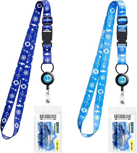 Cruise Lanyard, Adjustable Lanyard with Retractable Reel, Waterproof ID Badge Holder for Disney & All Cruises Ships Key Cards.