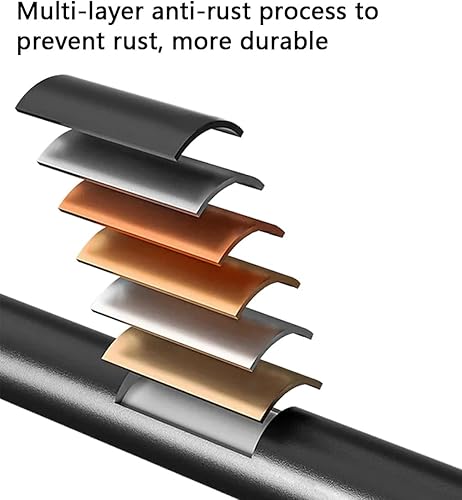 Miniatura 6 de Perchero dorado resistente para colgar ropa, con doble barra, estantes y 2 ganchos, perchero independiente para organizar zapatos, bolsos,