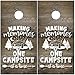 Cornhole Board Wraps & Decals Cornhole Wraps for Boards Set of 2 Corn Hole Decal, 20+ Designs Professional Vinyl Cornhole Decal for Boards Covers Sticker Cornhole Vinyl Wraps (Making Memories at Camp)