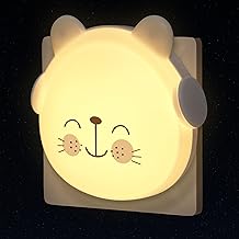 Annmore Baby Night Light on Socket Bedside Lamp for Children Bedroom LED Wall Light