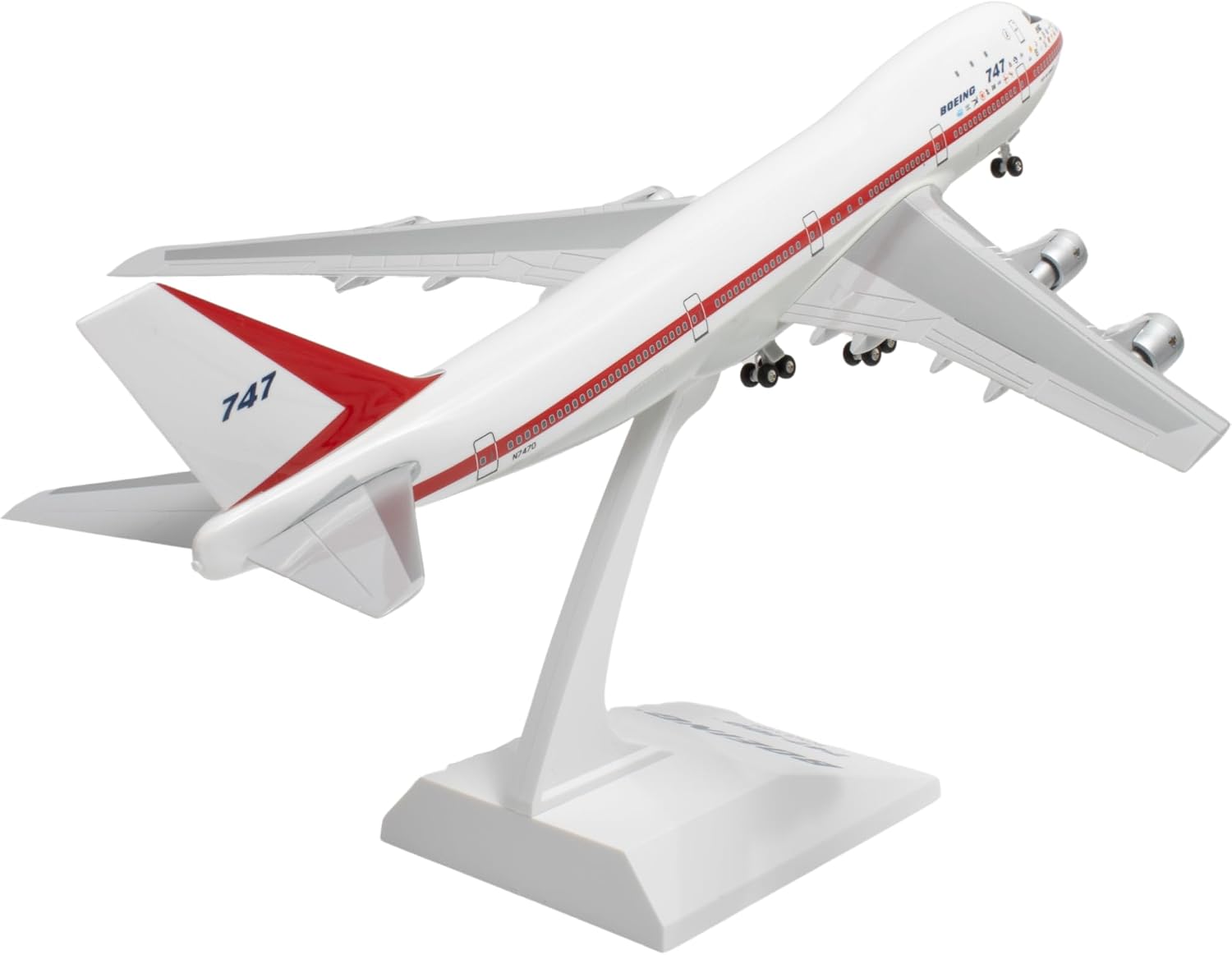 Skymarks Daron Boeing City of Everett 1/200 Injection-Molded Plastic Collectible Airplane Model with Plastic Display Stand for Ages 14+