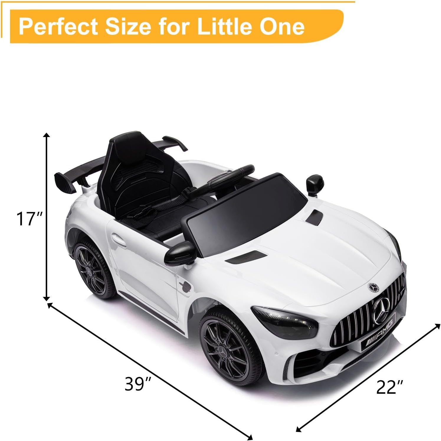 Dual-Wheel Drive 12.00 4.5Ah Roadster with 2.4G Remote Control White