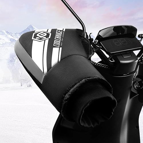 Miniatura 9 de Guantes para manillar de motocicleta, impermeables, resistentes al viento, gruesos, cálidos, para protección de manos, cubierta térmica para la