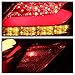 ACANII - For 2012 2013 2014 Ford Focus Hatchback Red Clear SEQUENTIAL Turn Signal LED Tube Tail Lights Brake Lamps