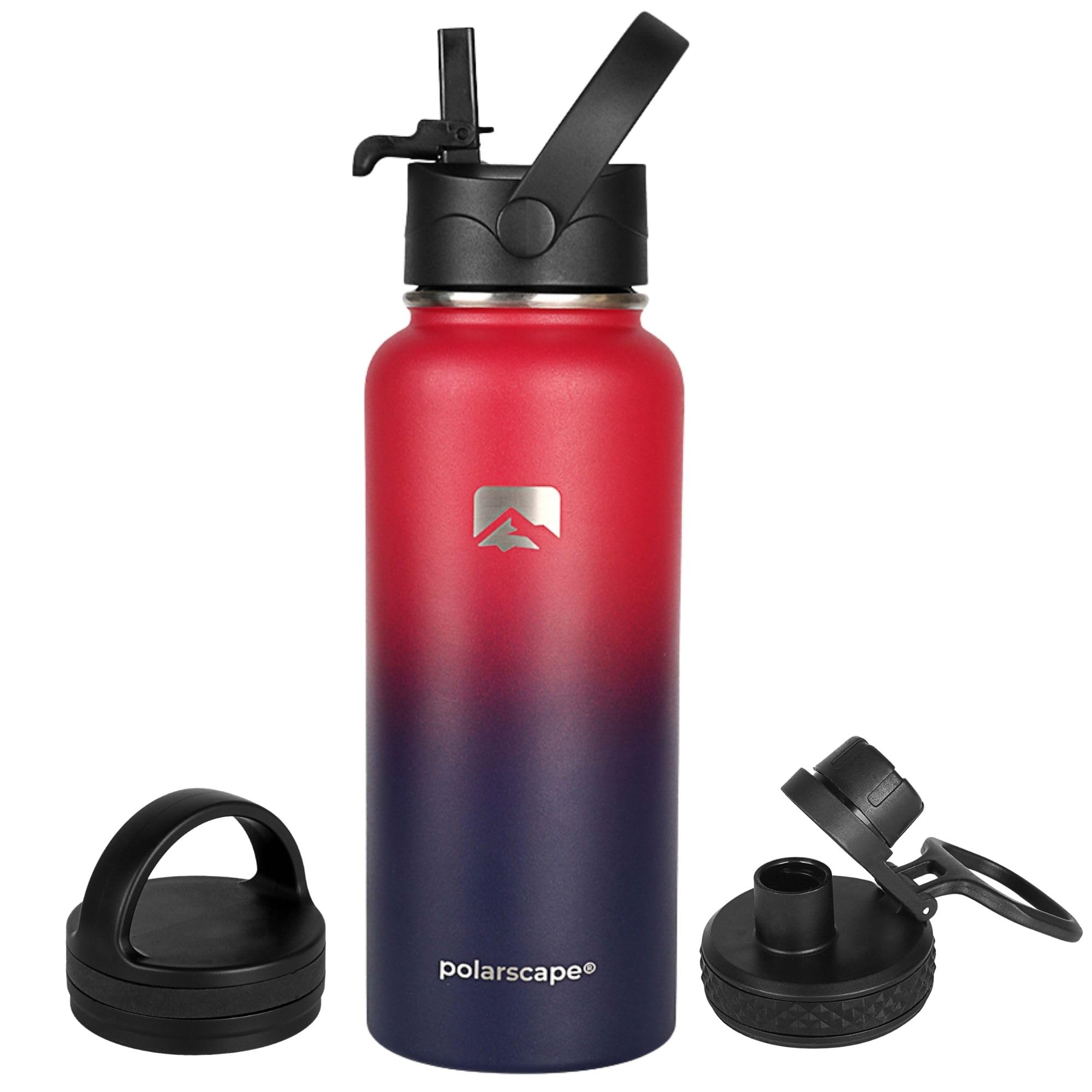 Bouteille d'eau de sport isotherme Polarscape en acier inoxydable 1L Prune