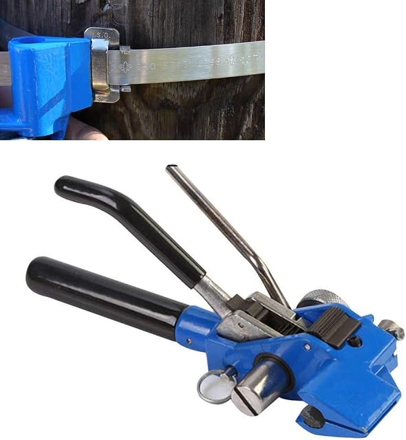 SMAUTOP Banding Tools for Strapping Tensioner Stainless Steel Tensioner Tool Cable Ties Tension Cutting Fastening Hand Guided Banding Tool Strapping Gear Bander