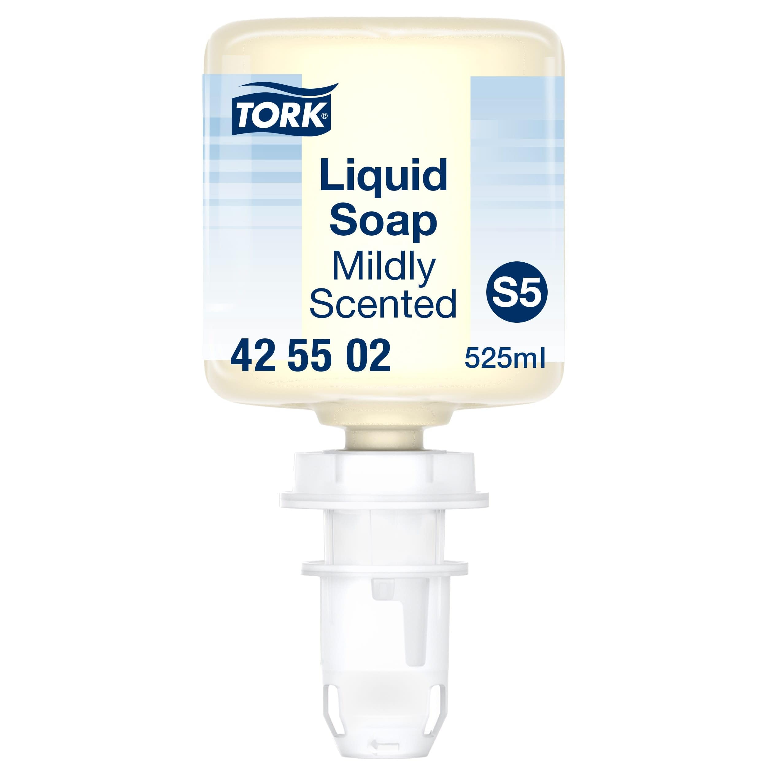 Tork Mildly Scented Hand Washing Mini Liquid Soap S5, Moisturising Ingredients, 1 x 525ml, 425502