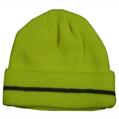Petra Roc LBE-S1 Safety Beanie Hat, One Size, Lime