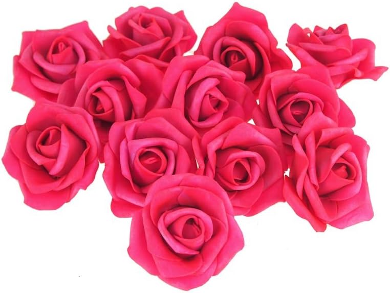 Party Spin Homeford Soft Touch Rose Flower, 12-Piece (2 inch, Red)