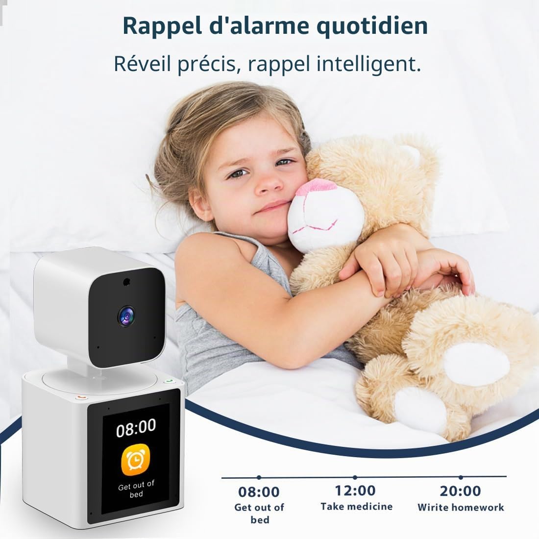 CS10 Caméra de sécurité d'intérieur pour Animaux domestiques 1080p avec vidéo bidirectionnelle, Moniteur pour Personnes âgées/bébé/Nounou/Animal de Compagnie/Chien avec Application, caméras