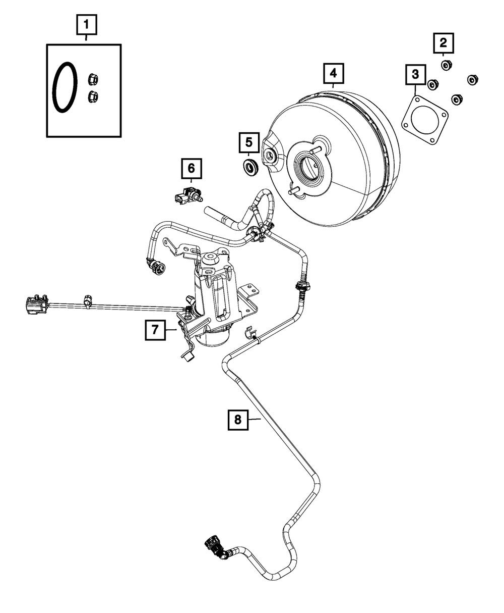 Mopar Booster de frein à valve Clapet anti-retour Métal 2 ports SAE 3/8 inches