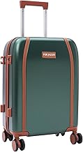 FUR JADEN The Wayfarer 55cm Polycarbonate Travel Luggage Suitcase with 8 StealthTech Silent Shock Absorbing Wheels, TSA Lock & Aviation Grade Telescopic Trolley (Forest Green, Cabin 20")