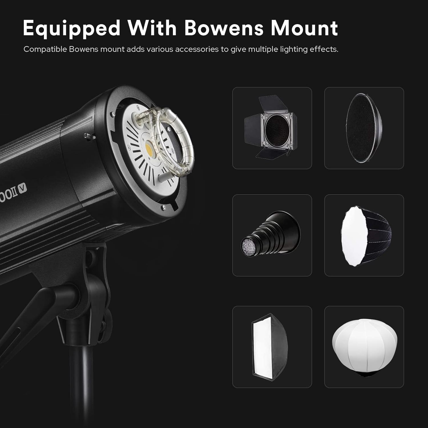 Godox SK400II-V SK400IIV Professional Upgrade LED Studio Flash, 400W 5600K 2.4G Wireless X System Bowens Mount Modelado Lámpara Studio Flash para Fotografía, Retrato y Fotografía de Estilo de Vida