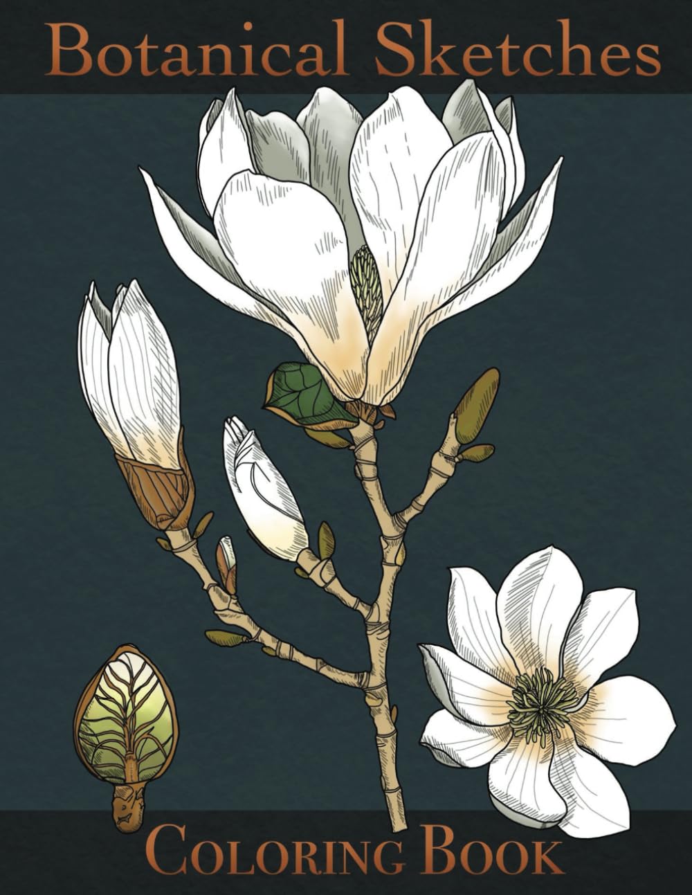 Botanical Sketches Coloring Book: Detailed Plant and Flower Illustrations for Relaxation