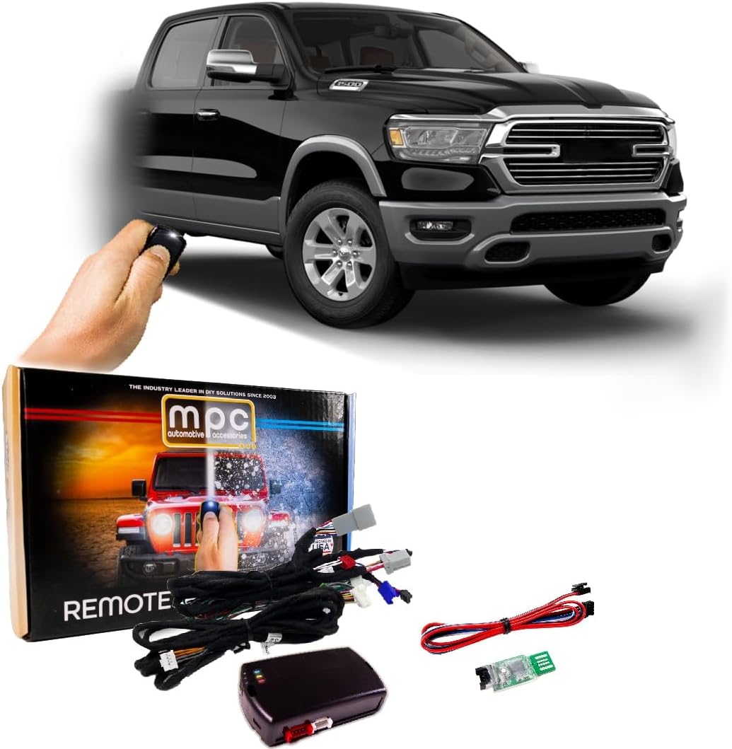 MPC Remote Start Kit Compatible with RAM 1500 2019-2024 || Plug and Play || Push Lock 3X to Start || Push to Start Ignition Only || USA Tech Support